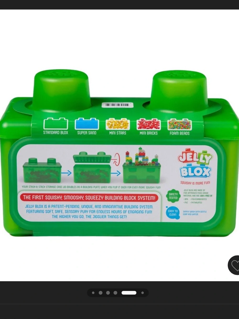 Green 2-in-1 Building Block Storage & Play Set